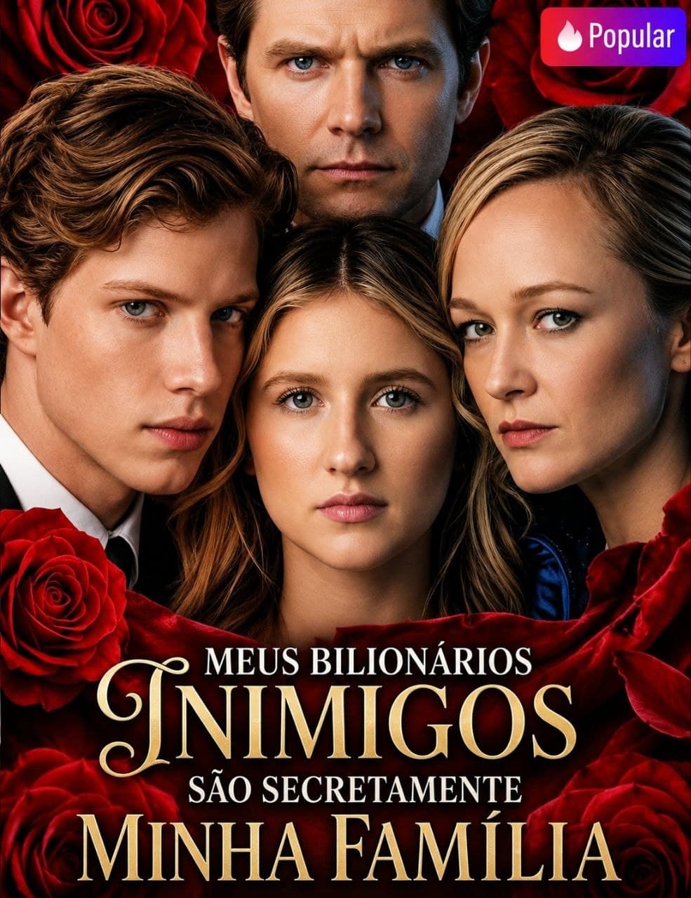 Capa de MEUS BILIONÁRIOS INIMIGOS SÃO SECRETAMENTE MINHA FAMÍLIA