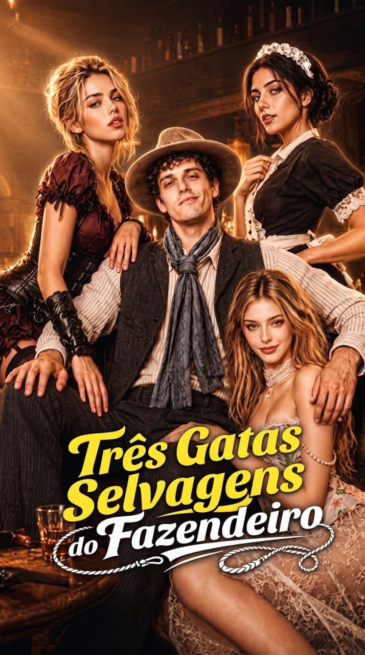Capa de Três Gatas Selvagens do Fazendeiro