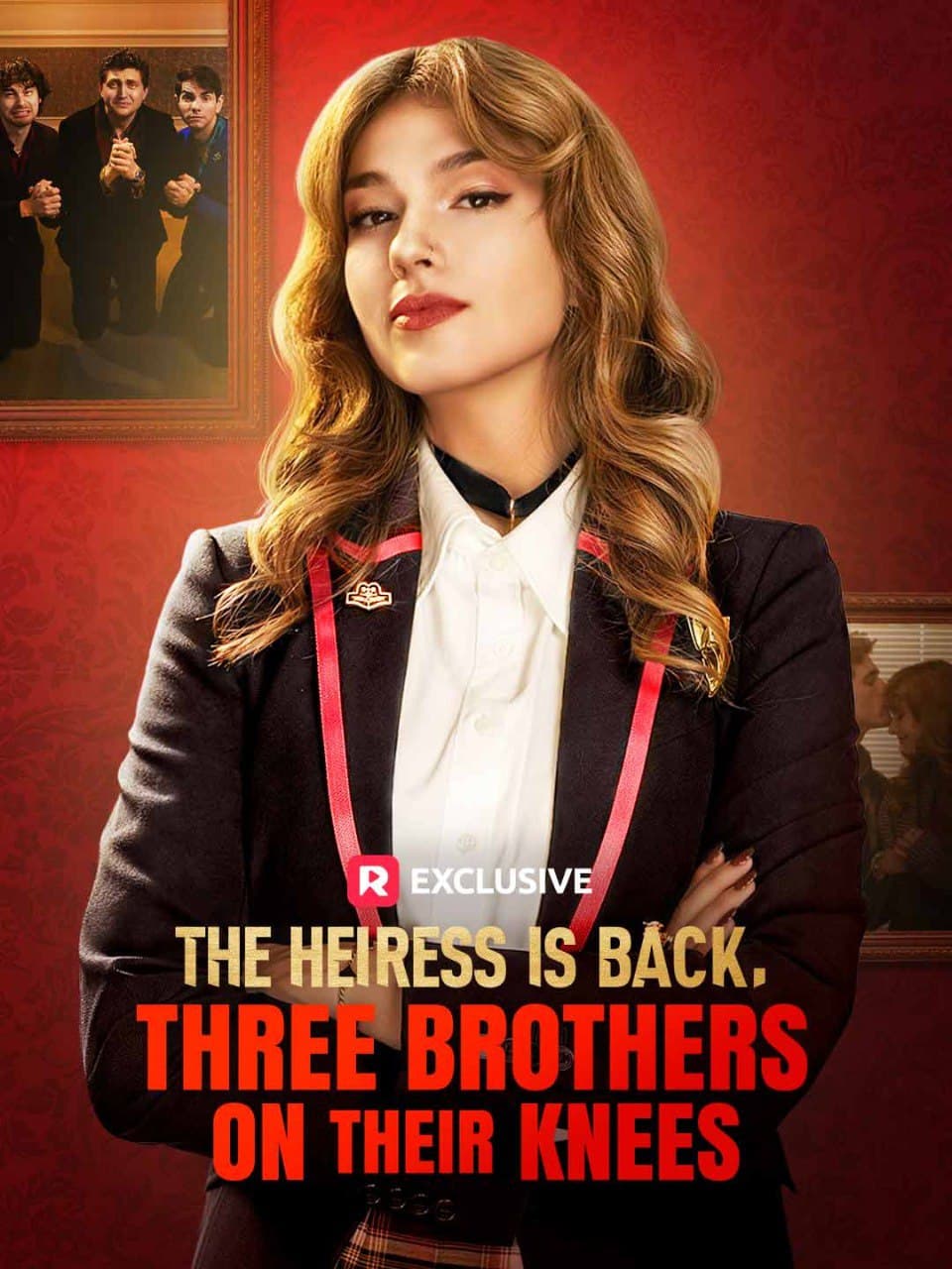 Capa de THE HEIRESS IS BACK THREE BROTHERS ON THEIR KNEES/ A HERDEIRA ESTÁ DE VOLTA TRÊS IRMÃOS DE JOELHOS