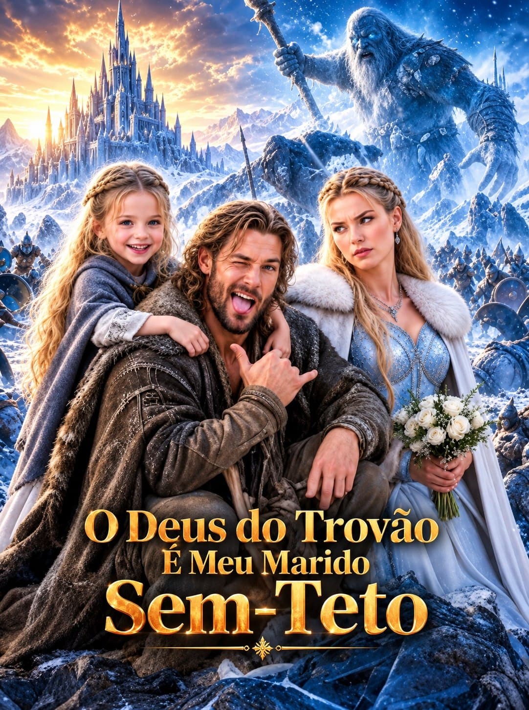 Capa de O Deus do Trovão é Meu Marido Sem-Teto