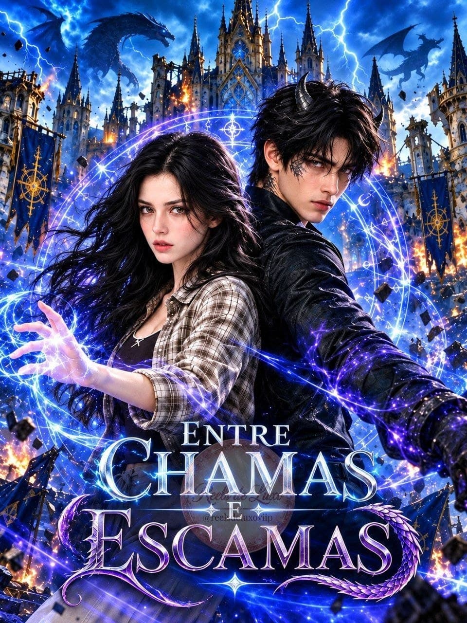 Capa de ENTRE CHAMAS E ESCAMAS