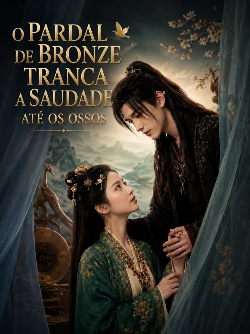 Capa de O Pardal de Bronze Trança a Saudade Até os Ossos